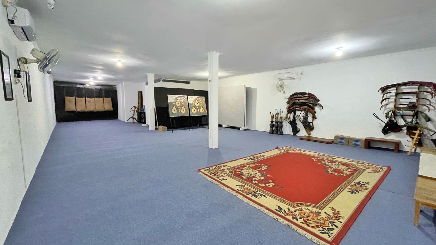 Maidan Archery indoor training hall at the mosque complex in East Jakarta